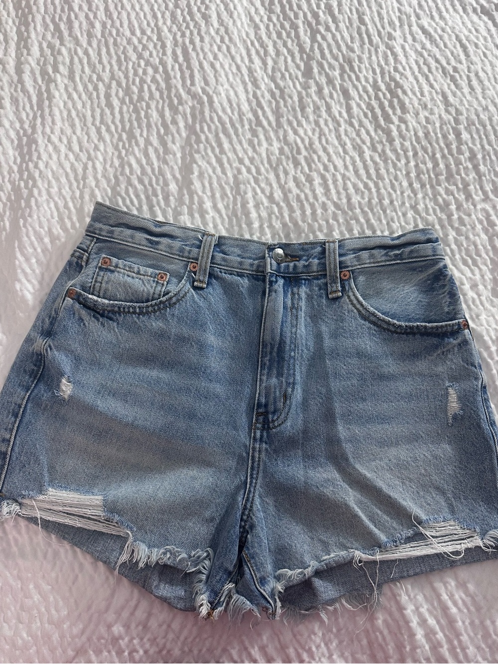 Pistola Maeve Light Wash Cutoff Denim Shorts